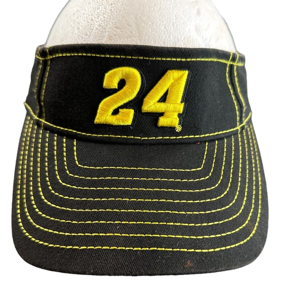 NASCAR Hendrick Motorsports 24 Jeff Gordon Black Visor Daryl Waltrip Autographed